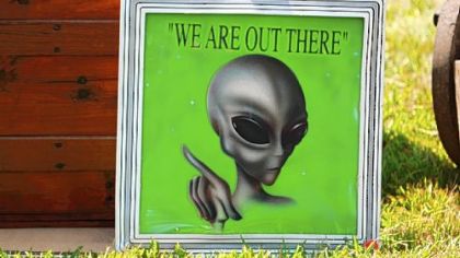 Art of an alien nature on sale at the Tour-Ed Mine Flea Market.