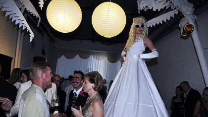 Stilt walker and dancer Erin Carey.