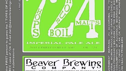 724 Imperial Pale Ale, coming in September from Beaver Brewing Co.