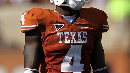 Texas cornerback Aaron Williams.