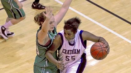 Chatham's Brittanny Brown is averaging 10.7 points and 7.2 rebounds per game.