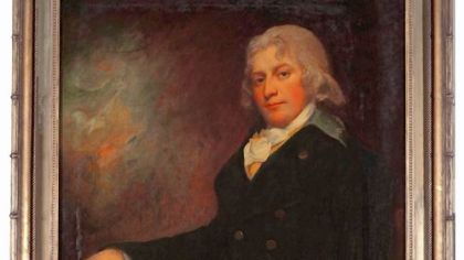 Portrait of Colin, the Dunlop of Carmyle, Provost of Glasgow by British portrait artist George Romney.