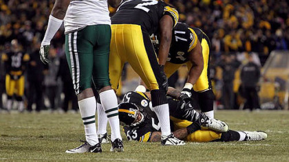 Steelers center Maurkice Pouncey suffered a leg injury during last Sunday's AFC championship game at Heinz Field.
