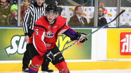 The Penguins drafted defenseman Scott Harrington in the second round of the NHL's entry draft.