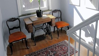 The spacious second floor landing in Ryan Indovina's renovated Highland Park home.