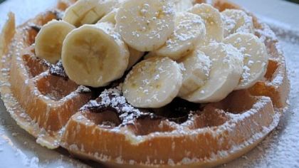 No vacation is complete without great eats. At George's Place in Cape May, waffles come topped with Nutella and bananas.