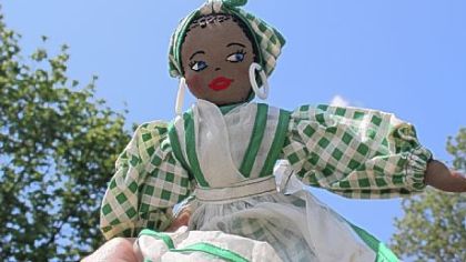 A rag doll for sale at the Tour-Ed Mine flea market.