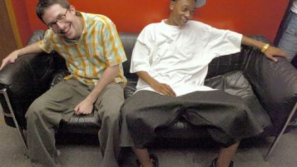 Benjy Grinberg, left, and Wiz Khalifa, pictured in 2005, were not afraid to take the long road to stardom.
