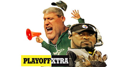 One coach is loud and leads with his lips. The other is stoic and calculated. They may be different, but Rex Ryan and his Jets meet Mike Tomlin and his Steelers Sunday at Heinz Field with same goal. Victory.