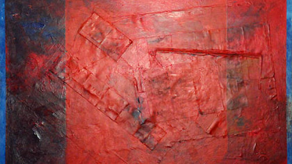 A painting by Jack White in Robert Hill's Trimont condo.