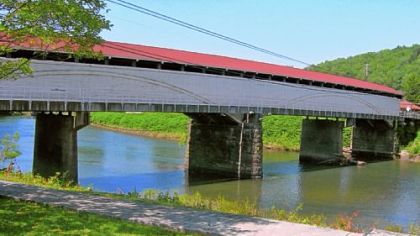 Union troops rushed across this bridge at Philippi on the morning of June 3, 1861, but they were too late to capture rebel troops fleeing south.