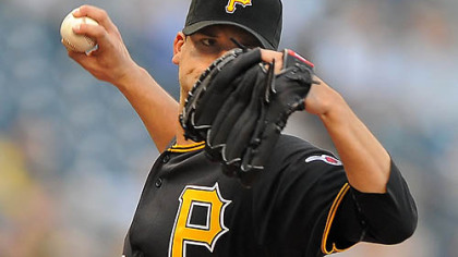 Pirates pitcher Charlie Morton throws during Wednesday's game against the Reds at Great American Ball Park in Cincinnati.