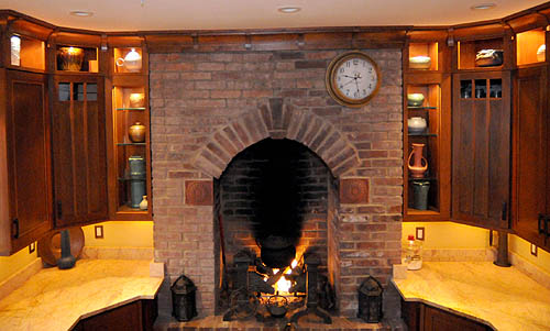 Brick Arch Fireplace