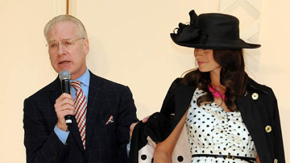 Tim Gunn, co-host of "Project Runway" on Lifetime, talks fashion at the Ross Park Mall on Saturday.