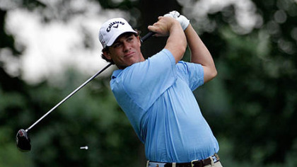 Christo Greyling watches his tee shot on the fourth hole during the first round of the U.S. Open at Congressional Country Club in Bethesda, Md., on Thursday.