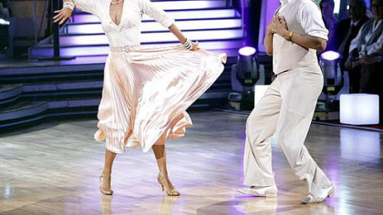 Hines Ward and Kym Johnson were among the five remaining pairs performing two dances Monday night on "Dancing With the Stars."