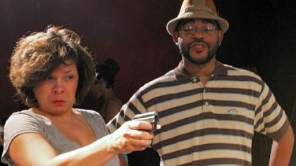 Chrystal Bates portrays Ruby and Leslie Ezra Smith is Mister in "King Hedley II" at the August Wilson Center, Downtown.