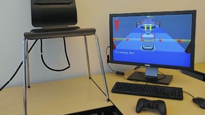 The research proto-type of Surround Haptics is a chair with actuators that allows people to feel the sensations they are experiencing in a video game. The actuators create sensations by controlling frequency, intensity and temporal sequence.