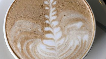 From Sugar Cafe in Dormont: a lovely latte