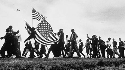 The Selma to Montgomery March for Voting Rights in 1965 is among events re-created by graduate students at IUP using the online game Second Life.