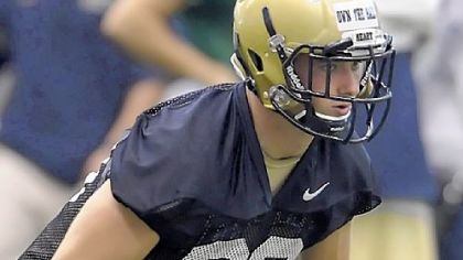 Hubie Graham, a converted tight end who transferred to Pitt from Illinois, is the Panthers starter at the H-back position.