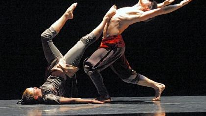 Conservatory Dance members Erin Kouwe, left, and Zachary Kapeluck perform Toru Shimazaki's "Bardo."