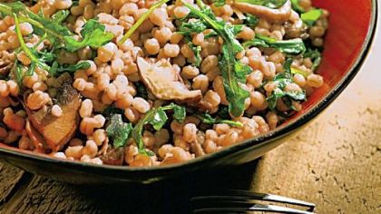 Wild Mushroom and Barley Risotto from "The Simple Art of Eating Well."
