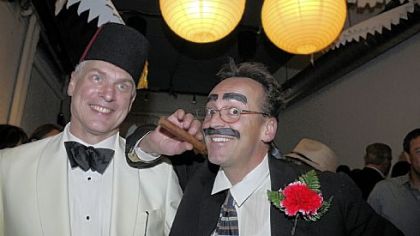 Chairs Dr. Michael White and Rick LeBeau at the Mattress Factory's Urban Garden Party Friday.