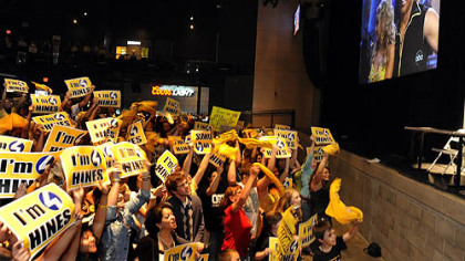 Fans watch the "Dancing With The Stars" finale at  Stage AE on the North Shore.