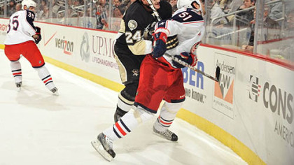 Penguins forward Mtt Cooke was suspended four games for a hit against Blue Jackets defenseman Fedor Tyutin the first period of Tuesday's game at Consol Energy Center.