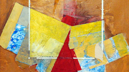 A painting by Jack White in Robert Hill's Trimont condo.