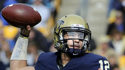 Pitt quarterback Tino Sunseri on his team's new offense: "Guys are amped up and getting to the top of their routes, and defensive guys get a little bit slower."
