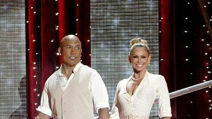 Hines Ward and Kym Johnson and the other "Dancing With the Stars" pairs performed one ballroom number and one "Instant Dance" Monday.