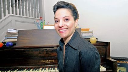 Israeli filmmaker Dana Goren at a going-away party.