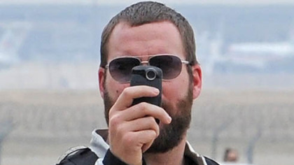 Steelers quarterback Ben Roethlisberger shoots video of the mob of media that greeted the team in Dallas.