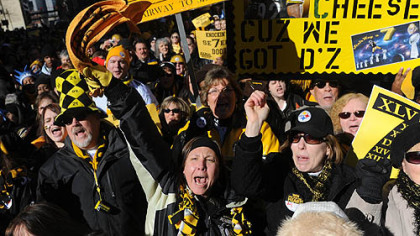 There was little doubt about which team these folks support.