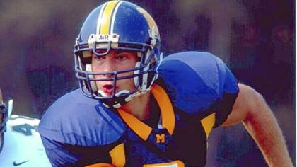 Preston Plevretes when he played football for LaSalle University.