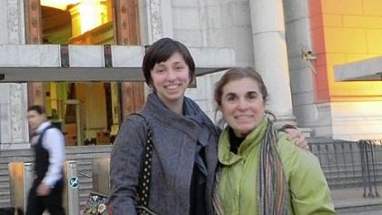 Elizabeth Martin, left, of Garfield and her aunt Patricia McKissick of Murrysville in Cairo in January.