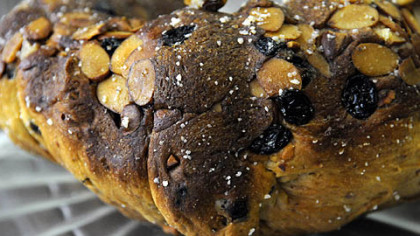 Rustic Kugelhof with orange water syrup and rum-soaked raisins available at the Mediterra Bakehouse in Robinson.