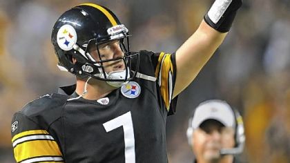 Ben Roethlisberger had two of three touchdown passes == the other coming from Byron Leftwich == in Thursday's preseason victory against the Philadelphia Eagles.