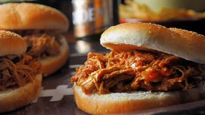 Buffalo chicken sandwiches, satisfying enough for hungry football fans anywhere.