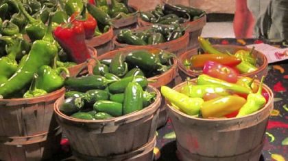 Produce for sale at the Chili Fest in Pueblo Colorado.