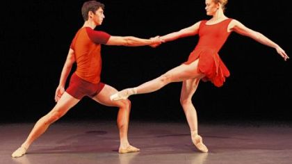 Kenny Corrigan and Kay Whitney perform "On the Other Side of Now," part of Point Park University's Conservatory Dance Company's "Contemporary Choreographers."