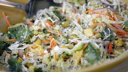 Spicy Grilled Pineapple Slaw.