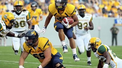 Running back Dustin Garrison averages 5 yards per carry and has scored 2 TDs on the ground.