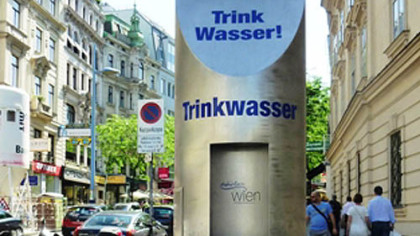 Drink up: The clever Vienna method for filling up your water bottle.