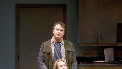 Angela Reed and Andrew May portray a photojournalist and a reporter in City Theatre's production of "Time Stands Still."