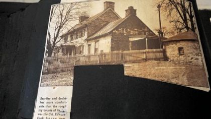 A newspaper clipping of the Cook home from 1893.