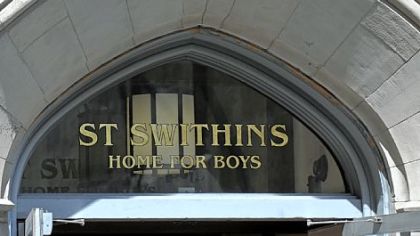 The rear entrance of Trinity Cathedral on Oliver Avenue was made into the entrance for St. Swithin's Home for Boys.