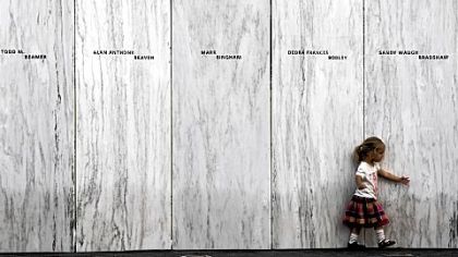 At the Flight 93 Memorial in Somerset County, the names of the 40 victims of the crash are inscribed on the marble panels.